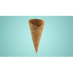 3D Natural Waffle Cone Type B model